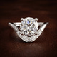 Platinum Curved Crest Lab Diamond Ring color product image one