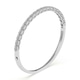 14ct White Gold Oval Serenity Lab Diamond Openable Bangle Bracelet (2 Ct. Tw.) right