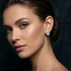 14kt Rose Gold Four Prong Oval Lab Diamond Stud Earrings (3 Ct. Tw.) model