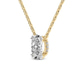14kt Yellow Gold Ethereal Oval Lab Diamond Solitaire Necklace (6 Ct. Tw.) left