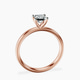 10kt Rose Gold Four Prong Solitaire 2mm Lab Diamond Ring side right image one