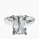 Platinum Four Prong Solitaire 2mm Lab Diamond Ring front image
