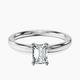 Platinum Four Prong Solitaire 2mm Lab Diamond Ring front image