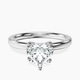 Platinum Four Prong Solitaire 2mm Lab Diamond Ring front image
