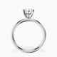 Platinum Four Prong Solitaire 2mm Lab Diamond Ring side right image one