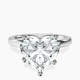 18kt White Gold Four Prong Solitaire 2mm Lab Diamond Ring front image