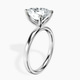 18kt White Gold Four Prong Solitaire 2mm Lab Diamond Ring standing product image one