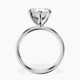 18kt White Gold Four Prong Solitaire 2mm Lab Diamond Ring side right image one
