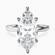 Platinum Four Prong Solitaire 2mm Lab Diamond Ring front image