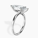 Platinum Four Prong Solitaire 2mm Lab Diamond Ring standing product image one