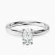 Platinum Four Prong Solitaire 2mm Lab Diamond Ring front image