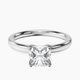 Platinum Four Prong Solitaire 2mm Lab Diamond Ring front image