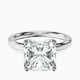 Platinum Four Prong Solitaire 2mm Lab Diamond Ring front image