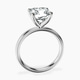 Platinum Four Prong Solitaire 2mm Lab Diamond Ring side right image one