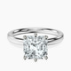 Platinum Six Prong Solitaire 2mm Lab Diamond Ring front image