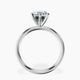 Platinum Six Prong Solitaire 2mm Lab Diamond Ring side right image one