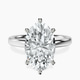 Platinum Six Prong Solitaire 2mm Lab Diamond Ring front image