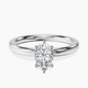 Platinum Six Prong Solitaire 2mm Lab Diamond Ring front image