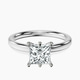 Platinum Six Prong Solitaire 2mm Lab Diamond Ring front image