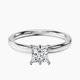 Platinum Six Prong Solitaire 2mm Lab Diamond Ring front image