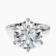 Platinum Six Prong Solitaire 2mm Lab Diamond Ring front image