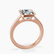 18kt Rose Gold Bezel Set Solitaire Lab Diamond Ring side right image one