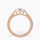 14kt Rose Gold Bezel Set Solitaire Lab Diamond Ring side right image one