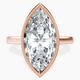 18kt Rose Gold Bezel Set Solitaire Lab Diamond Ring front image