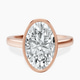 18kt Rose Gold Bezel Set Solitaire Lab Diamond Ring front image
