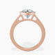 18kt Rose Gold Bezel Set Solitaire Lab Diamond Ring side right image one