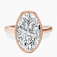 18kt Rose Gold Bezel Set Solitaire Lab Diamond Ring front image
