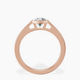14kt Rose Gold Bezel Set Solitaire Lab Diamond Ring side right image one