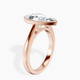 18kt Rose Gold Bezel Set Solitaire Lab Diamond Ring standing product image one