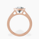 18kt Rose Gold Bezel Set Solitaire Lab Diamond Ring side right image one