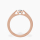14kt Rose Gold Bezel Set Solitaire Lab Diamond Ring side right image one