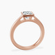 18kt Rose Gold Bezel Set Solitaire Lab Diamond Ring side right image one