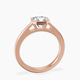 14kt Rose Gold Bezel Set Solitaire Lab Diamond Ring side right image one