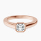 18kt Rose Gold Bezel Set Solitaire Lab Diamond Ring front image