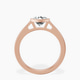 18kt Rose Gold Bezel Set Solitaire Lab Diamond Ring side right image one