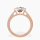 18kt Rose Gold Bezel Set Solitaire Lab Diamond Ring side right image one