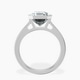 14kt White Gold Bezel Set Solitaire Lab Diamond Ring side right image one