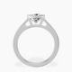 Platinum Bezel Set Solitaire Lab Diamond Ring side right image one