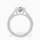 Platinum Bezel Set Solitaire Lab Diamond Ring side right image one