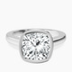 Platinum Bezel Set Solitaire Lab Diamond Ring front image