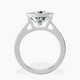 14kt White Gold Bezel Set Solitaire Lab Diamond Ring side right image one
