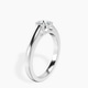 14kt White Gold Bezel Set Solitaire Lab Diamond Ring standing product image one