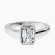 18kt White Gold Bezel Set Solitaire Lab Diamond Ring front image