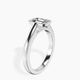 18kt White Gold Bezel Set Solitaire Lab Diamond Ring standing product image one