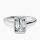 Platinum Bezel Set Solitaire Lab Diamond Ring front image