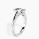 Platinum Bezel Set Solitaire Lab Diamond Ring standing product image one